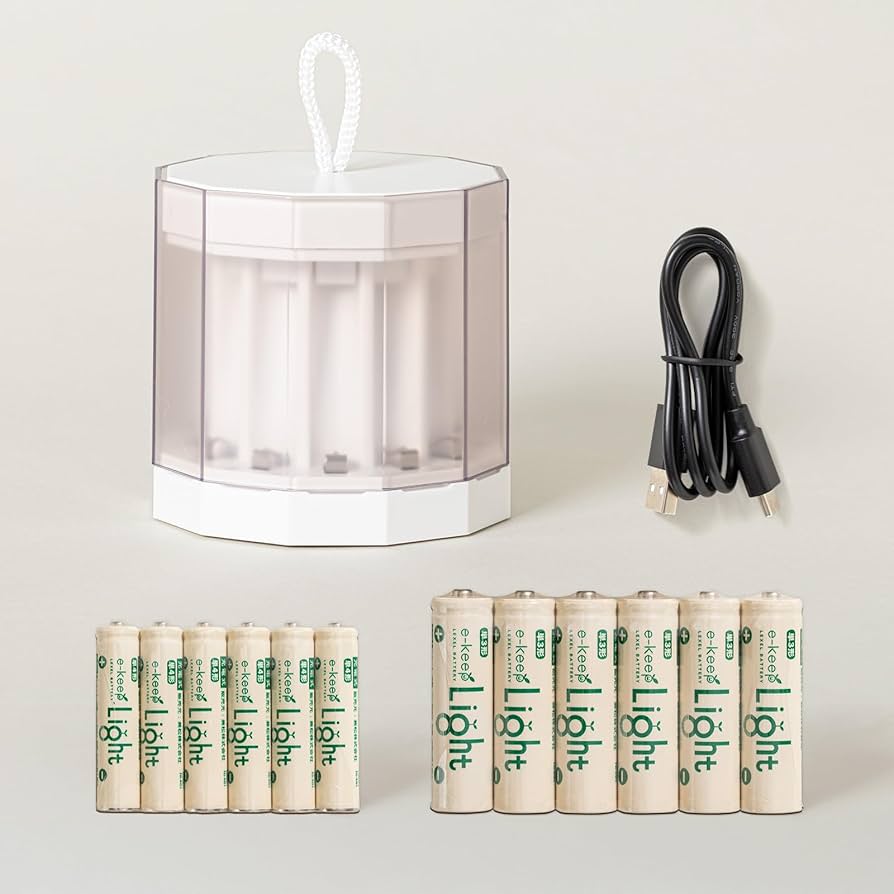 【在庫処分】e-keep! ニッケル水素電池充電器 USB充電対応 12本同時充 Amazon | e-keep! ニッケル水素電池充電器 USB充電対応 12本同時